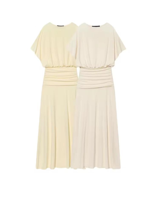 Maxikleid mit geraffter Taille